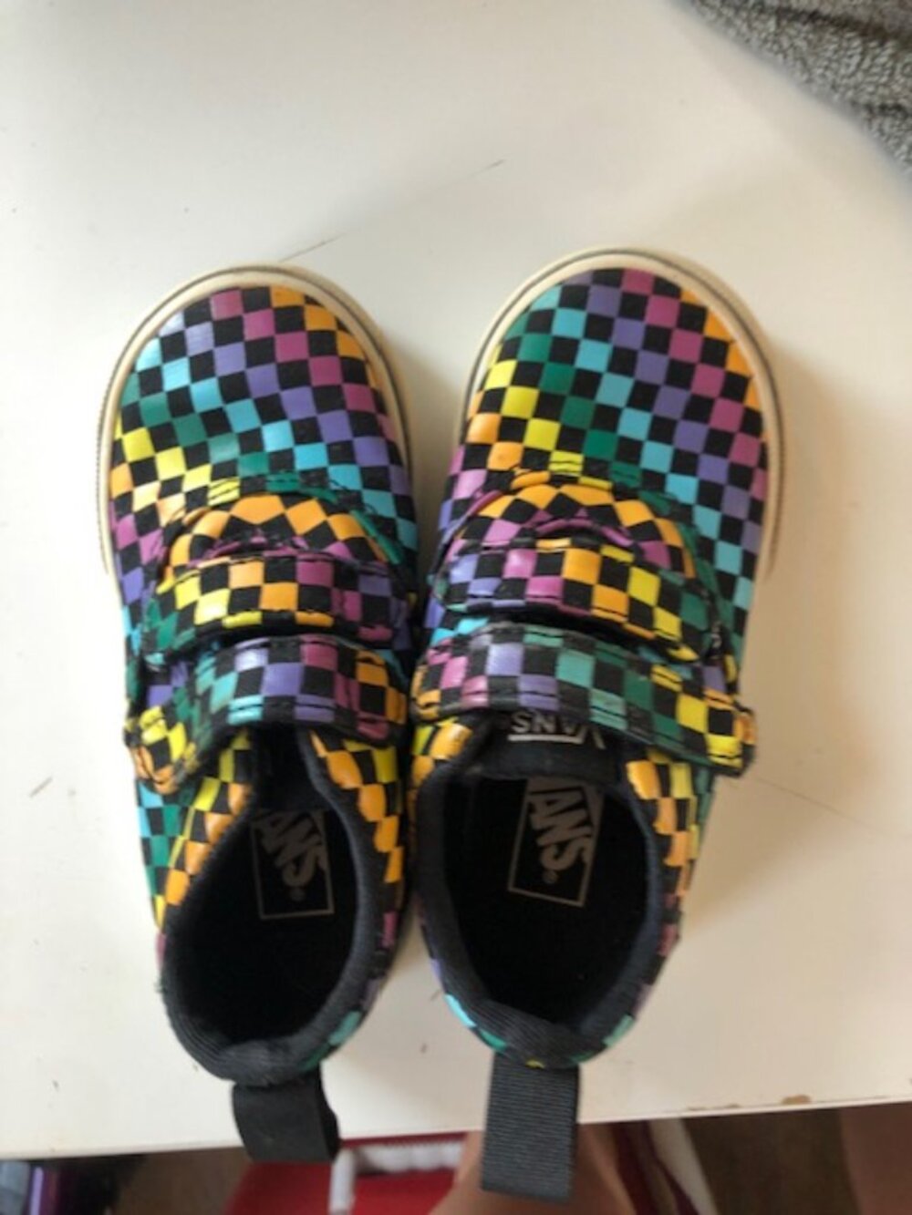 toddler colorful checkered vans